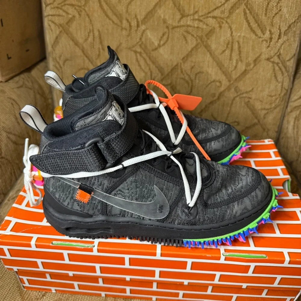 Nike x Off-White Air Force 1 Black D06290-001 Men 7 Women 8.5 W/Box
